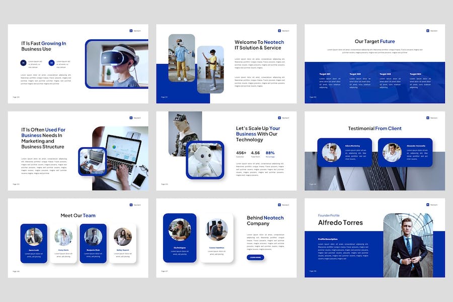 未来新科技it人工智能解决方案keynote模板 - 顶尖PPT