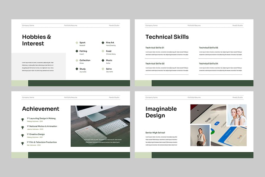 个人简历模板作品集展示keynote模板 - 顶尖PPT