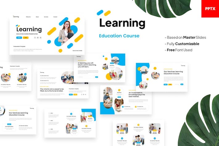 教育课程教学大纲培训PPT模板 - 顶尖PPT