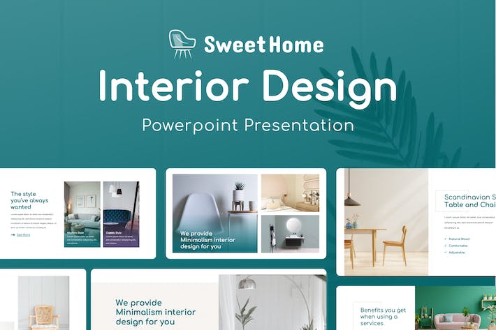 温馨家居室内设计展示PPT模板 - 顶尖PPT