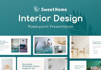 温馨家居室内设计展示PPT模板 - 顶尖PPT