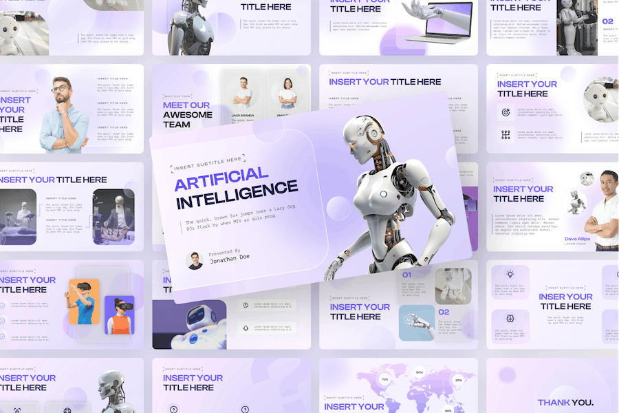 高端人工智能AI科技keynote模板 - 顶尖PPT