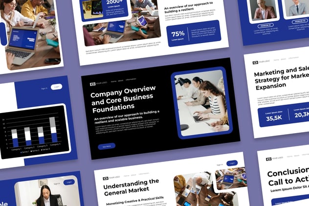 业务增长战略规划分析展示PPT模板 - 顶尖PPT