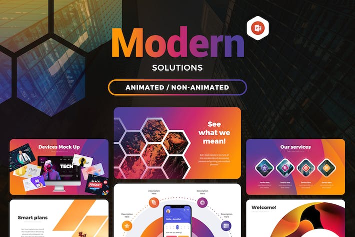 创意大气企业解决方案商业计划多用途PPT模板 - 顶尖PPT