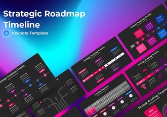 战略规划时间轴图形Keynote模板 - 顶尖PPT