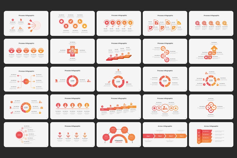 244页大型商务信息图形PPT动画模板 - 顶尖PPT