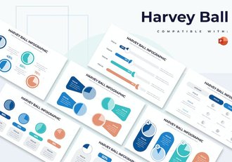 商业哈维球图数据分析信息图形PPT模板 - 顶尖PPT