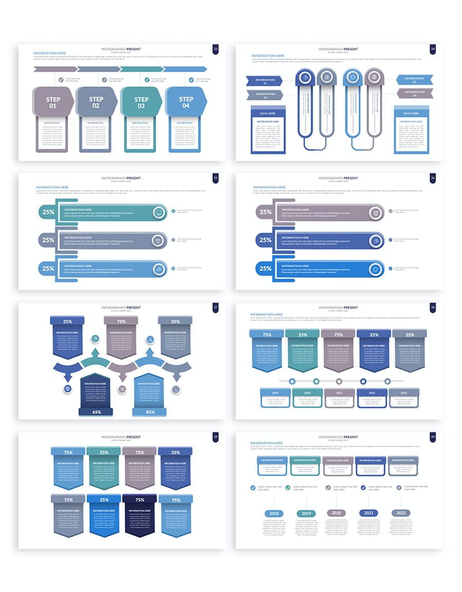 国外蓝色创意要点图形循环图形图表keynote模板 - 顶尖PPT