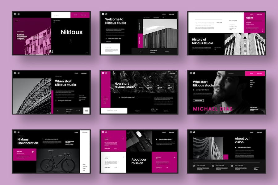 时尚品牌商务营销推广Keynote模板 - 顶尖PPT