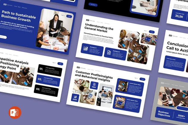 业务增长战略规划分析展示PPT模板 - 顶尖PPT