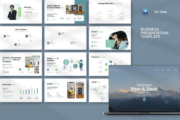 现代简约商业计划书融资方案Keynote模板 - 顶尖PPT