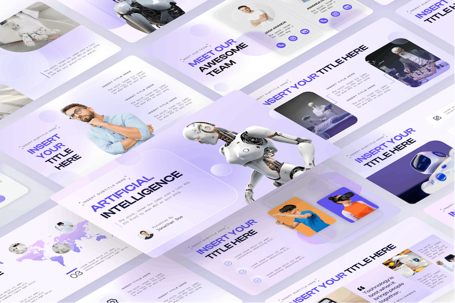 高端人工智能AI科技keynote模板 - 顶尖PPT
