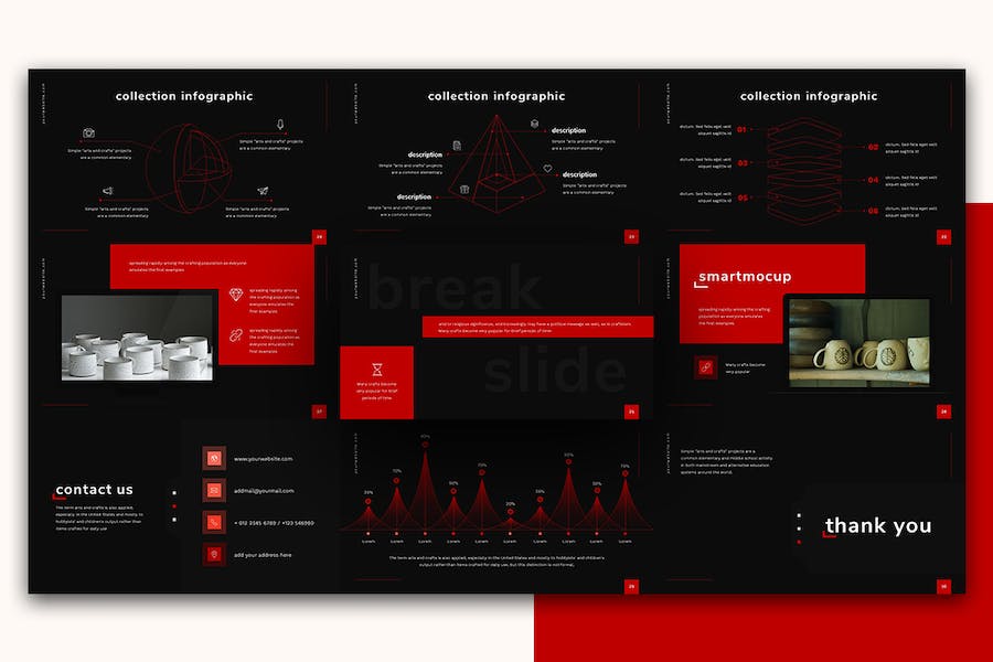 手工艺品创意展示作品Keynote模板 - 顶尖PPT