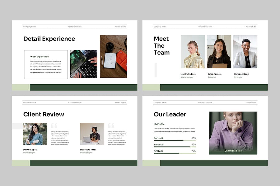 个人简历模板作品集展示keynote模板 - 顶尖PPT