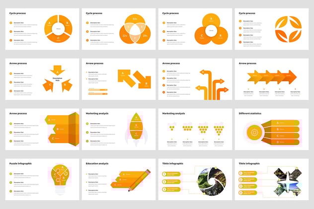 创意初创提案信息图表PPT模板 - 顶尖PPT