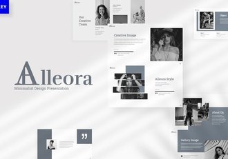 时尚风格写真摄影keynote模板 - 顶尖PPT