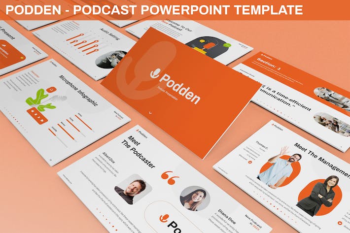 播客音频内容运营推广PPT模板 - 顶尖PPT