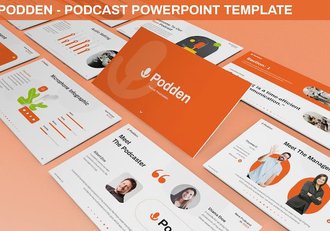 播客音频内容运营推广PPT模板 - 顶尖PPT