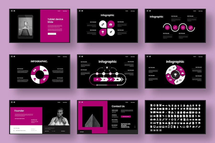 时尚品牌商务营销推广Keynote模板 - 顶尖PPT