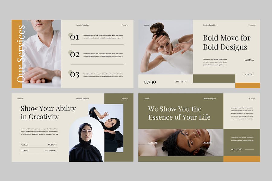 高级极简创意美学主题PPT模板 - 顶尖PPT