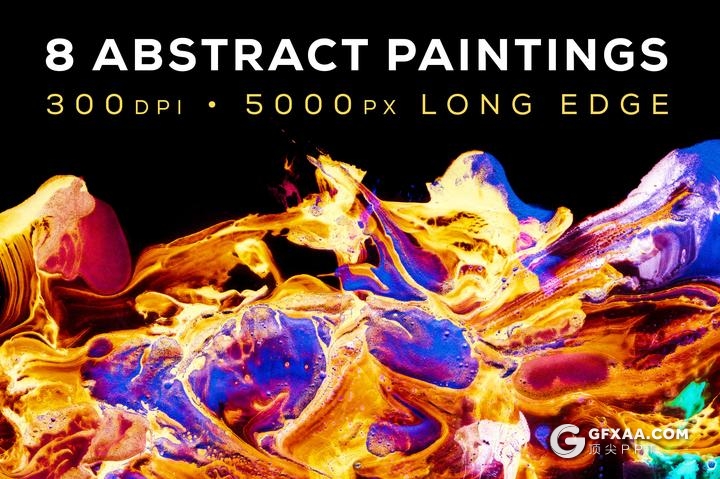 8张高清彩色油漆抽象图片素材 - 顶尖PPT