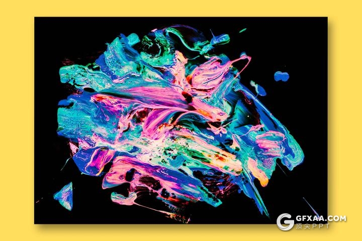 8张高清彩色油漆抽象图片素材 - 顶尖PPT