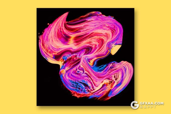 8张高清彩色油漆抽象图片素材 - 顶尖PPT