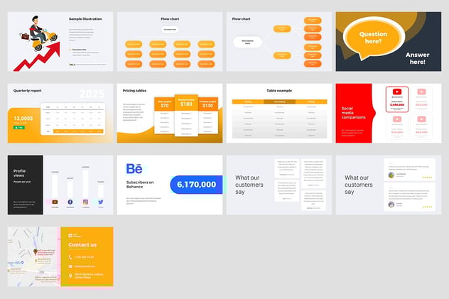 创意初创提案信息图表PPT模板 - 顶尖PPT