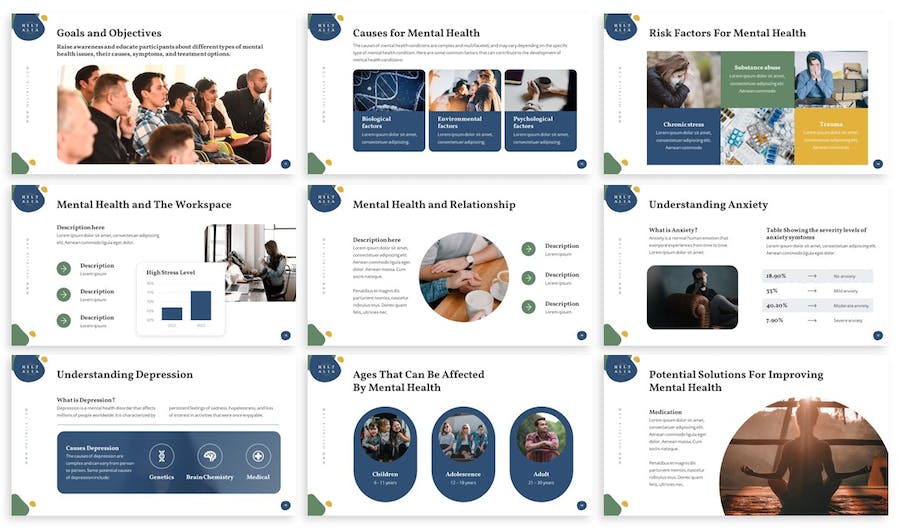 心理健康教育机构国外PPT模板 - 顶尖PPT