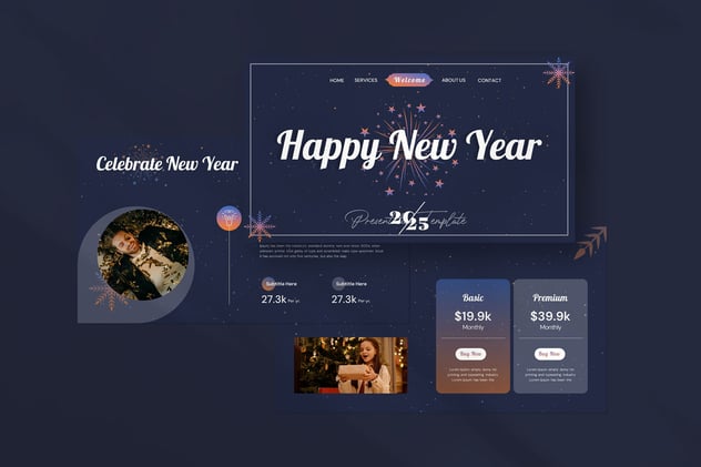 新年活动主题keynote模板 - 顶尖PPT