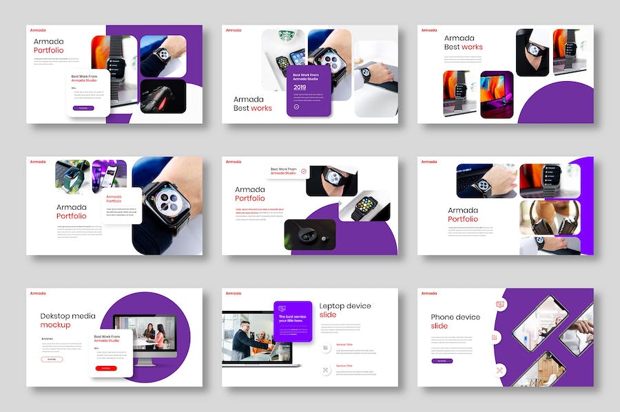 紫色商务风格产品展示商业工作计划总结PPT模板 - 顶尖PPT