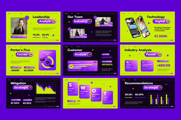 行业市场分析竞争研究PPT模板 - 顶尖PPT