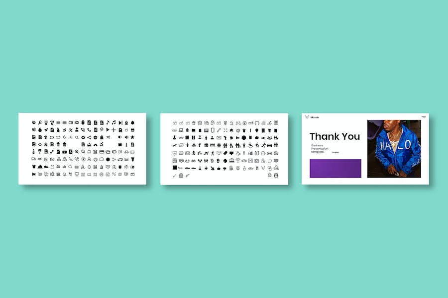 紫色图片展示商业计划Keynote模板 - 顶尖PPT