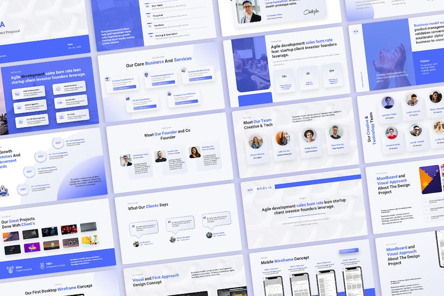 网站应用程序项目开发组合建议书商业计划通用keynote模板 - 顶尖PPT