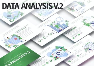 数据分析插画图形PPT模板 - 顶尖PPT