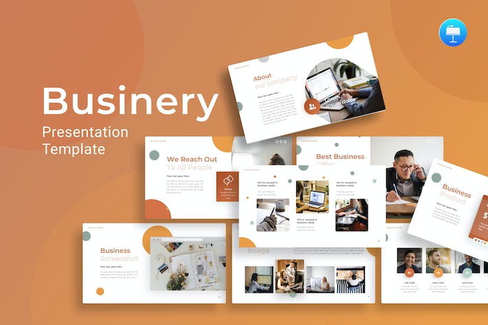 创意橙色商务国外PPTkeyntoe模板 - 顶尖PPT