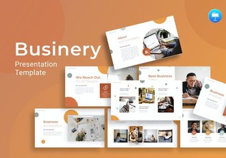 创意橙色商务国外PPTkeyntoe模板 - 顶尖PPT