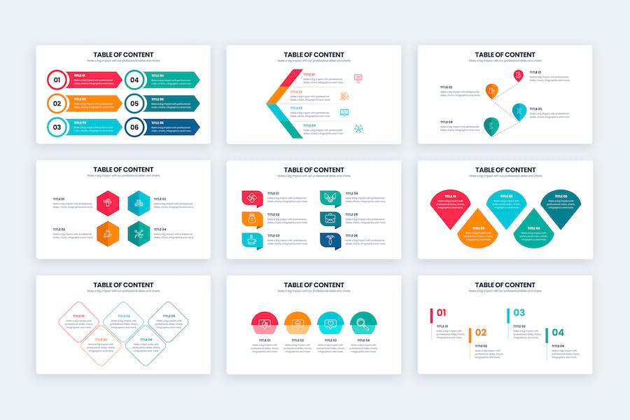 商业目录内容索引信息图表PPT模板 Retry - 顶尖PPT