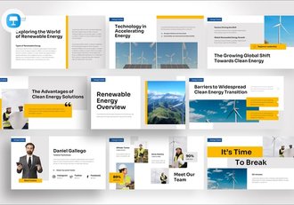 可再生能源风力太阳能发电概览keynote模板 - 顶尖PPT