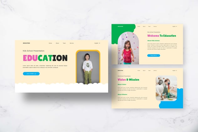 教育儿童学校主题keynote模板 - 顶尖PPT