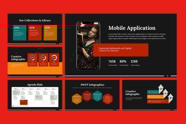 图书馆介绍展示宣传PPT模板 - 顶尖PPT