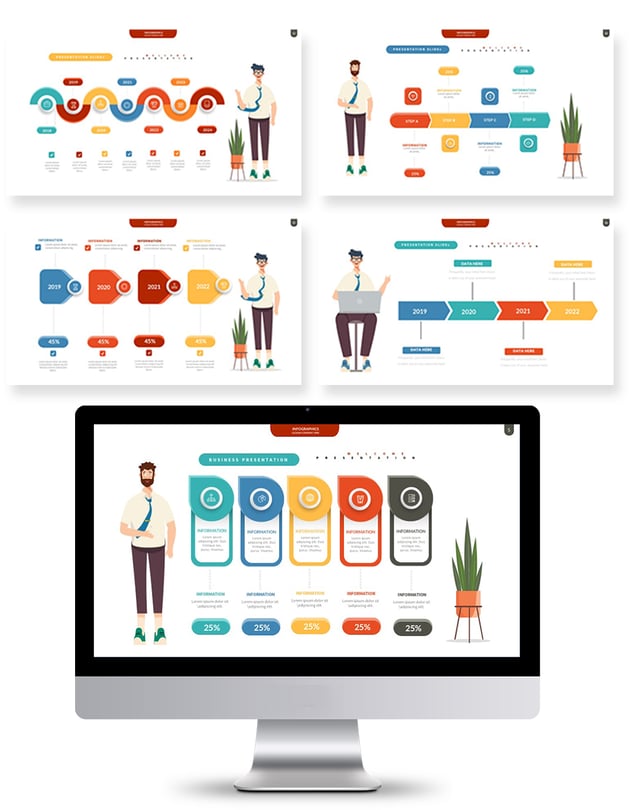 专业数据可视化信息图表大全PowerPoint模板 - 顶尖PPT