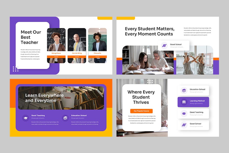 教育课程演示教学汇报学术讲座PPT模板 - 顶尖PPT