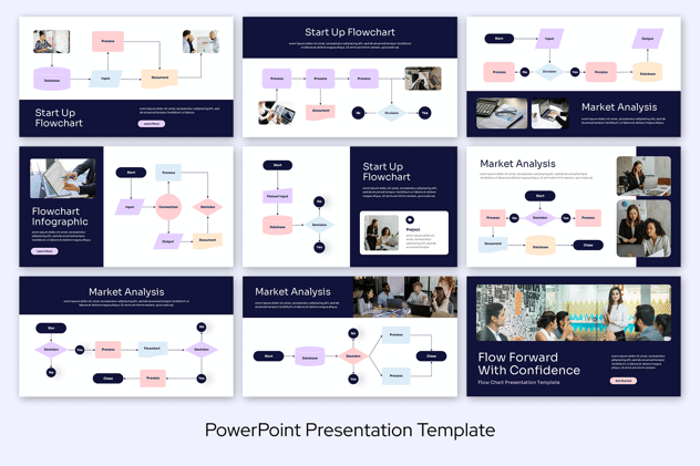 流程图业务流程设计管理体系PPT模板 - 顶尖PPT
