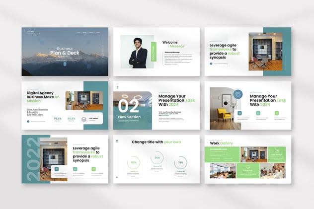 现代简约商业计划书融资方案Keynote模板 - 顶尖PPT