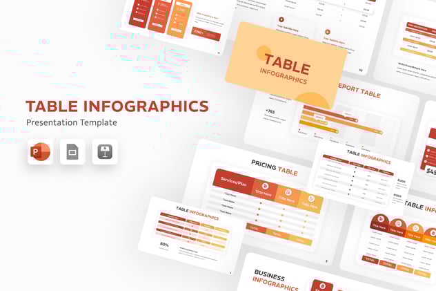 表格视觉数据图表演示PPT模板 - 顶尖PPT