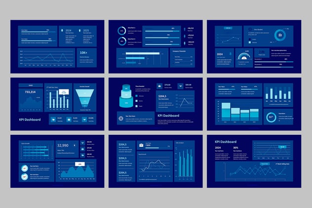 KPI业绩指标监测系统PPT模板 - 顶尖PPT