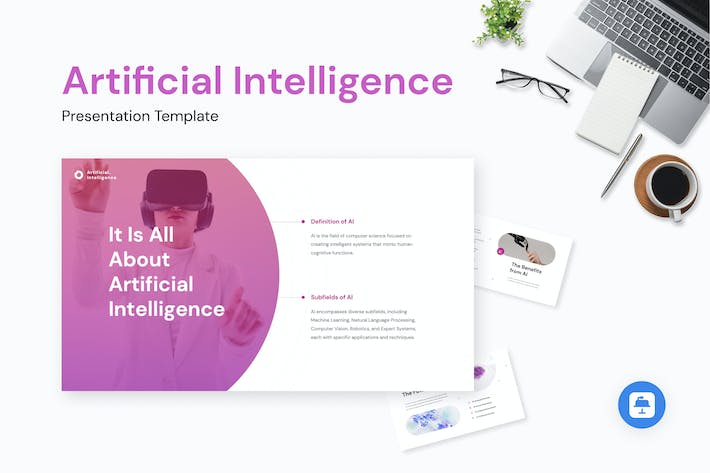 人工智能讲述展示技术应用发展趋势Keynote模板 - 顶尖PPT