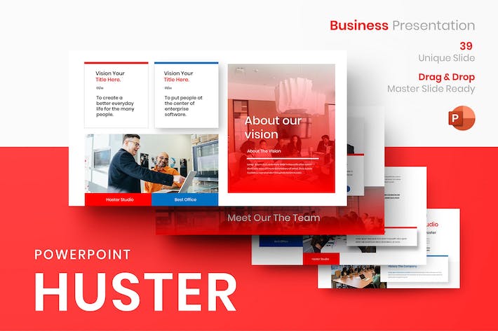 红色商务企业会议培训PPT模板 - 顶尖PPT