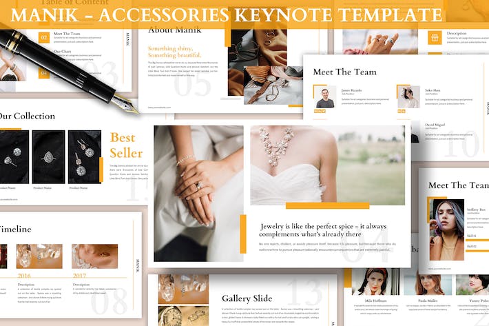 服装配饰产品展示讲述Keynote模板 - 顶尖PPT